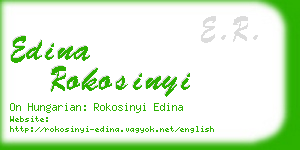 edina rokosinyi business card